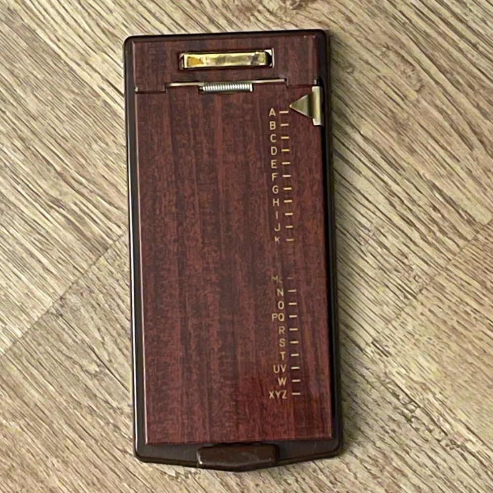 The Bates List Finder Metal Case Spring Open Address Phone Password Keeper